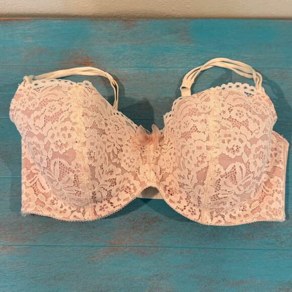 B.TemptD by Wacoal Lace Underwire Bra 36DDD Pink Ivory - Picture 1 of 4